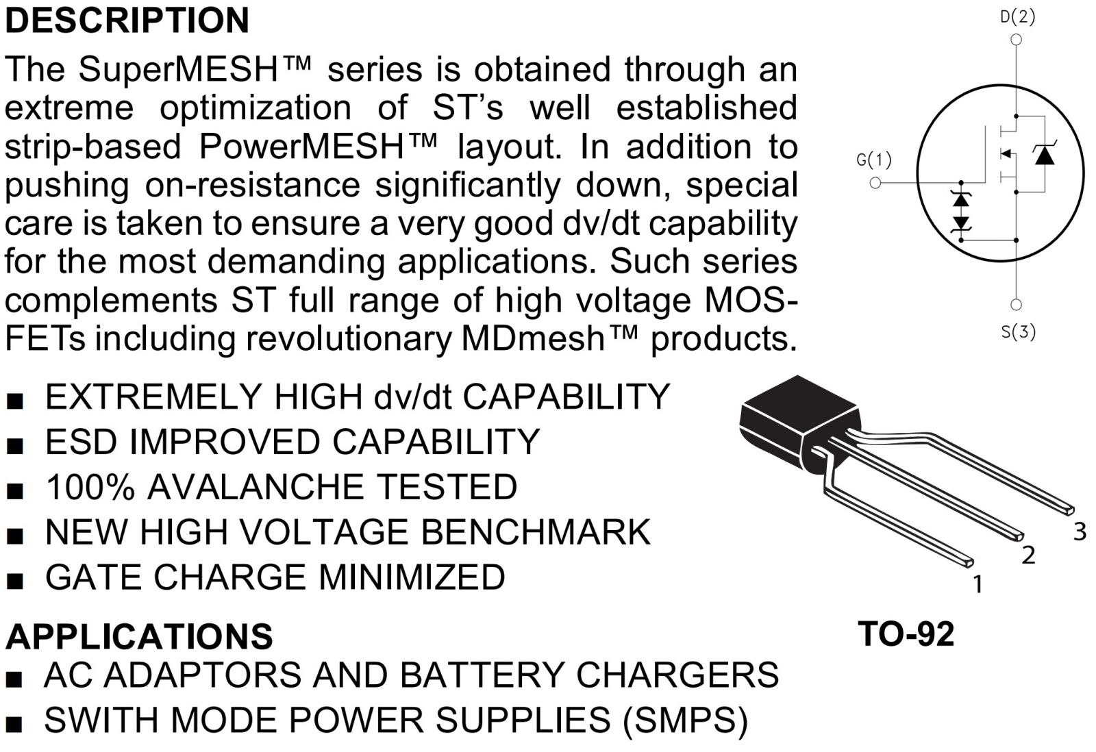 טרנזיסטורים MOSFET TO-92